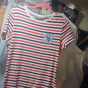 Tommy Hilfiger Striped Red and Blue Midi Dress